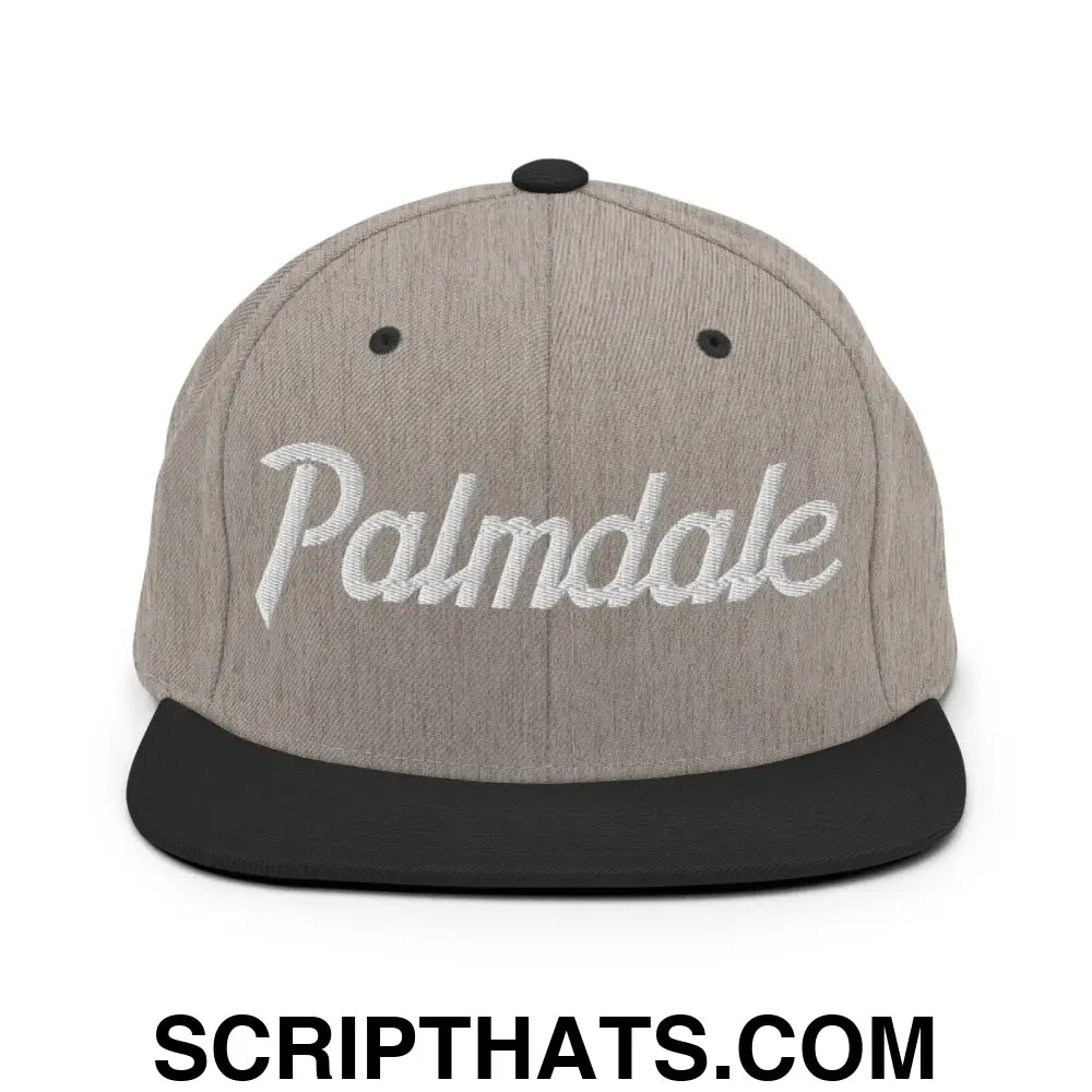 Palmdale Script Snapback Hat Heather Black