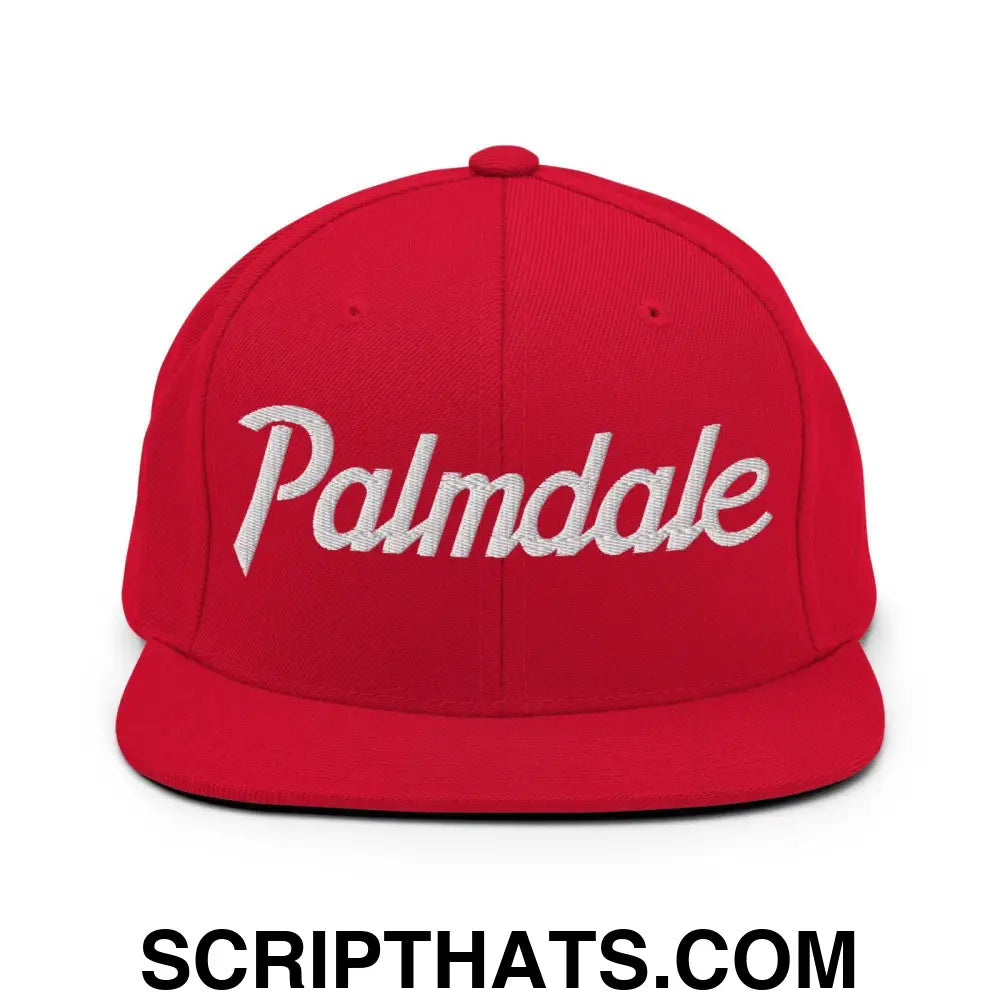 Palmdale Script Snapback Hat Red