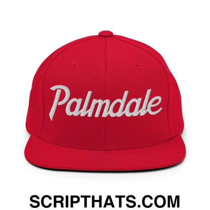 Palmdale Script Snapback Hat Red