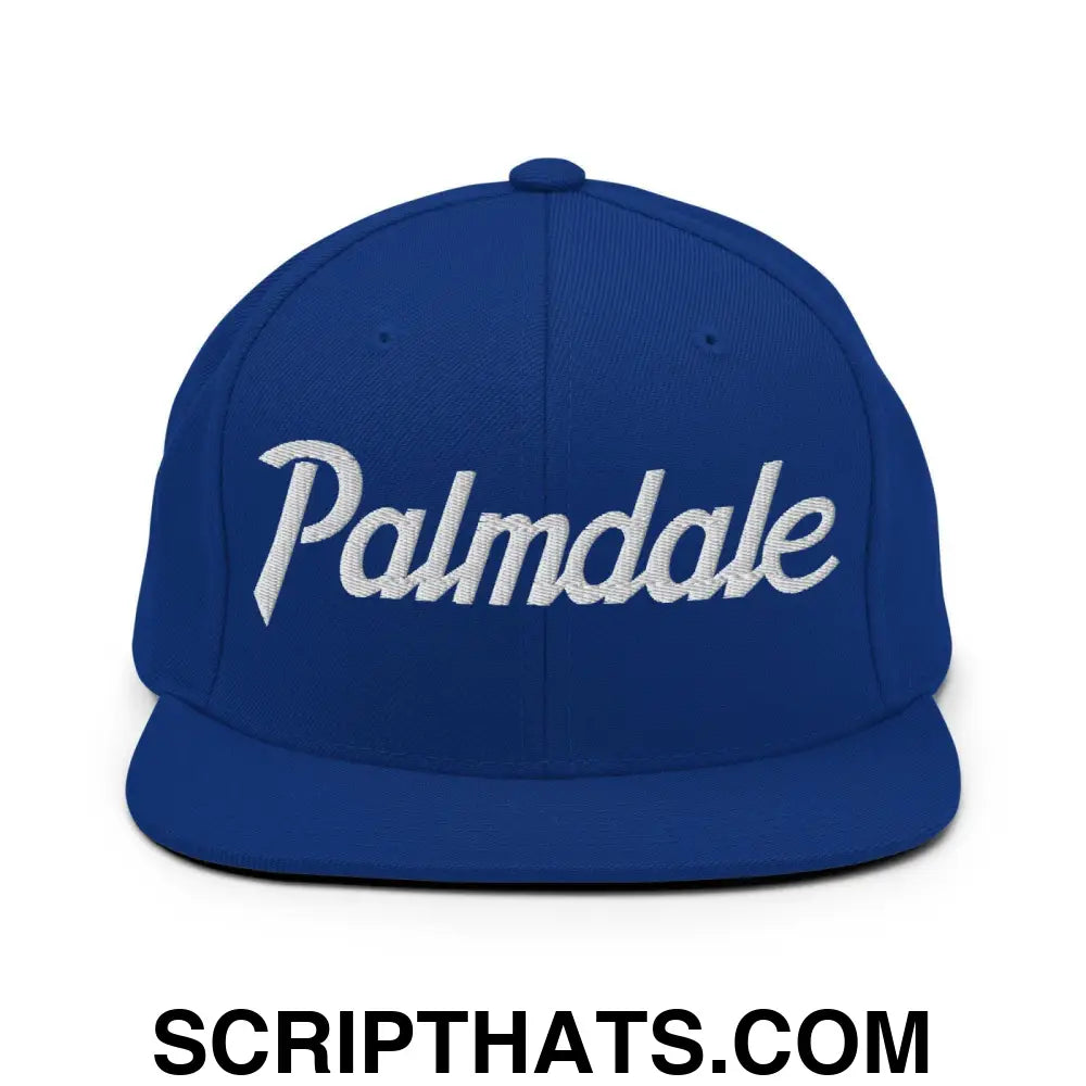 Palmdale Script Snapback Hat Royal Blue