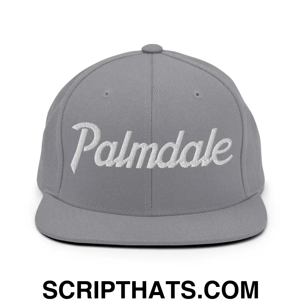 Palmdale Script Snapback Hat Silver