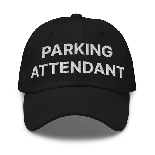 Parking Attendant Uniform Work Embroidered Dad Hat Black