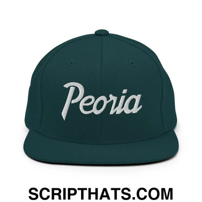 Peoria Script Snapback Hat Spruce