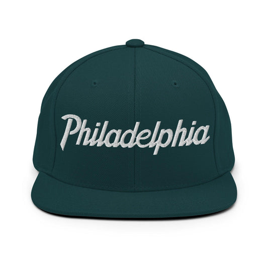 Philadelphia Script Snapback Hat Spruce