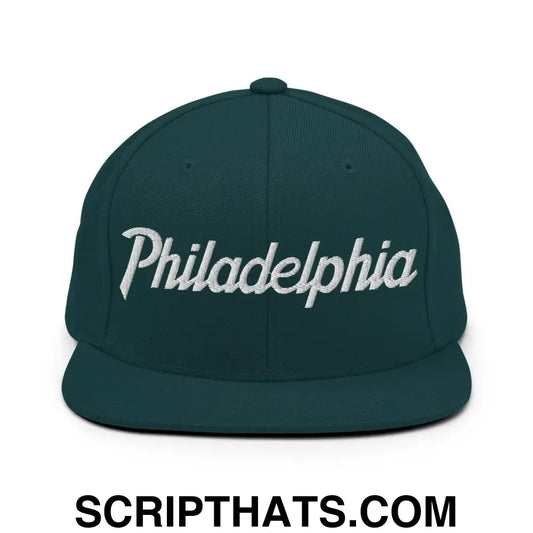 Philadelphia Script Snapback Hat Spruce