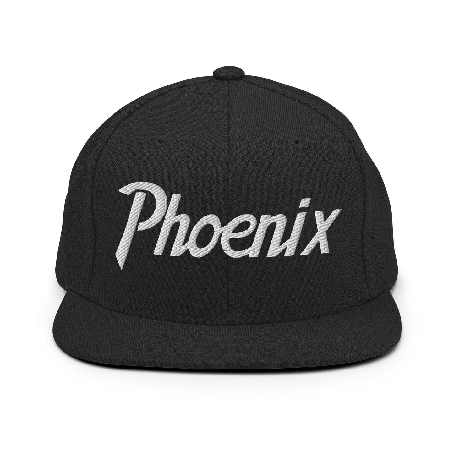 Phoenix Script Snapback Hat Black