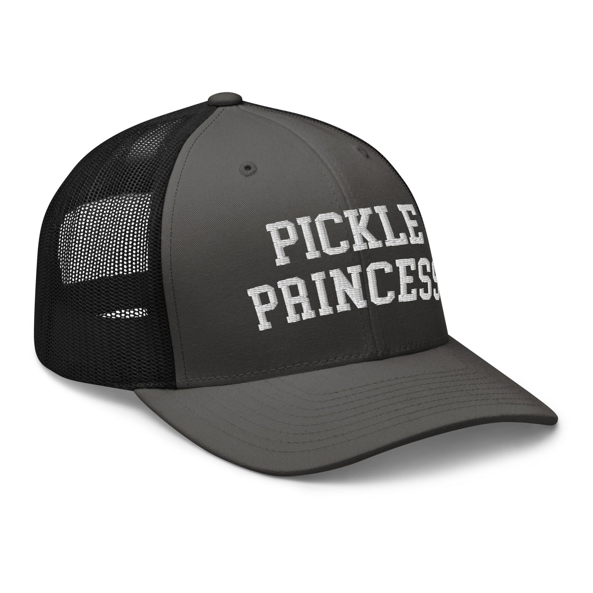 Pickle Princess Retro Trucker Hat Charcoal Black