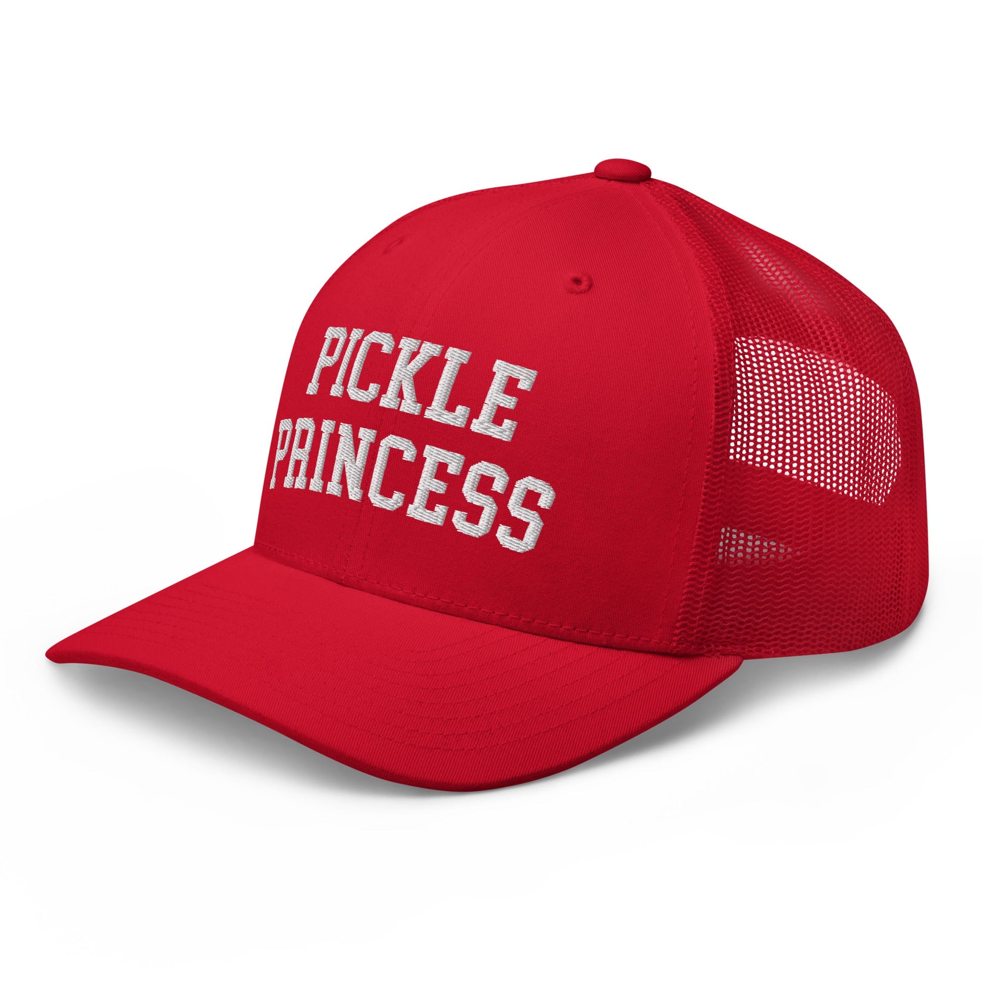 Pickle Princess Retro Trucker Hat Red