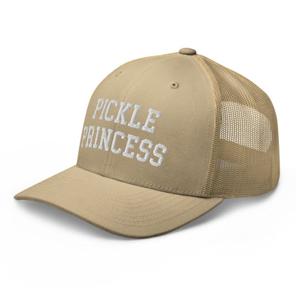 Pickle Princess Retro Trucker Hat Khaki