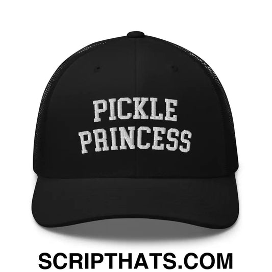 Pickle Princess Retro Trucker Hat Black