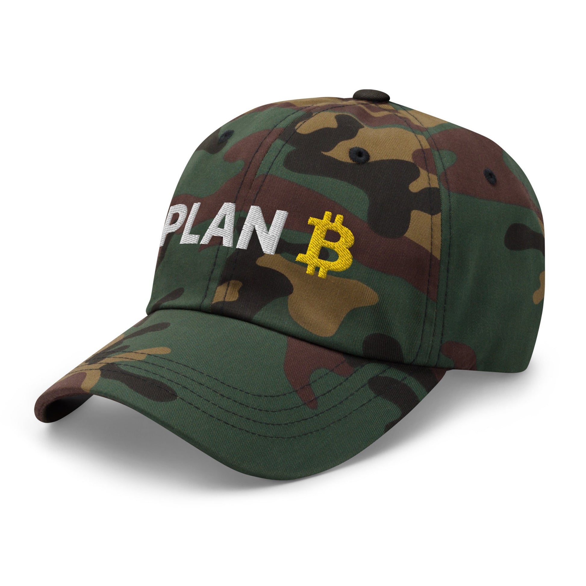 Plan B Bitcoin Dad Hat Green Camo