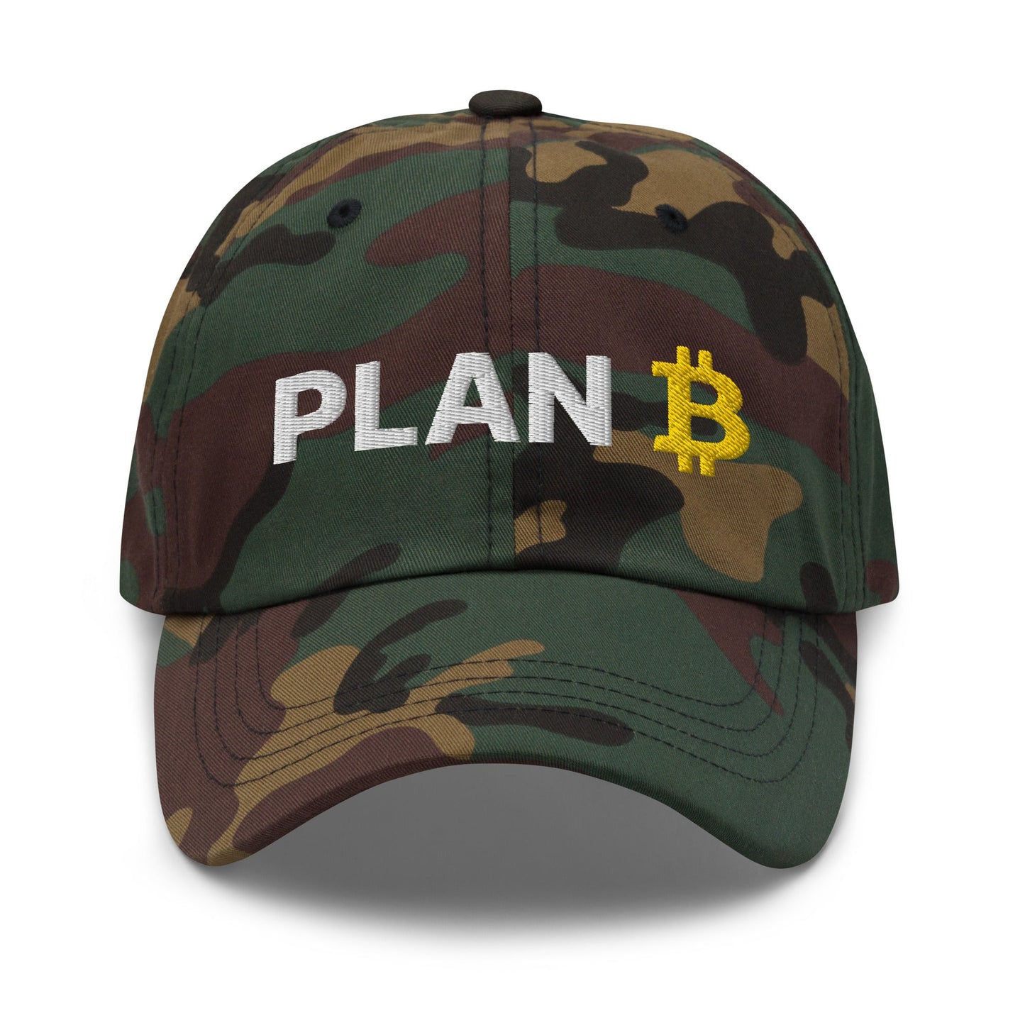 Plan B Bitcoin Dad Hat Green Camo