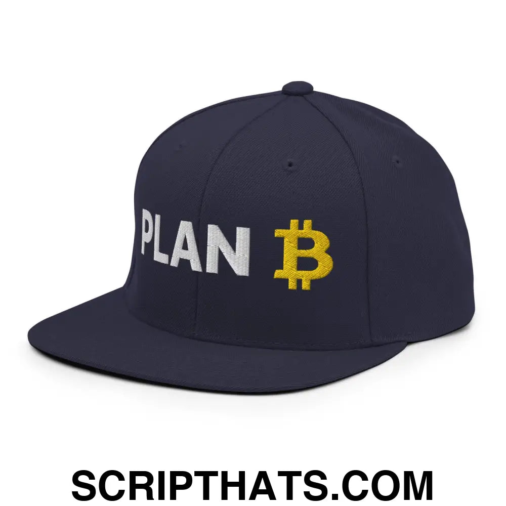 Plan B Bitcoin Snapback Hat Navy