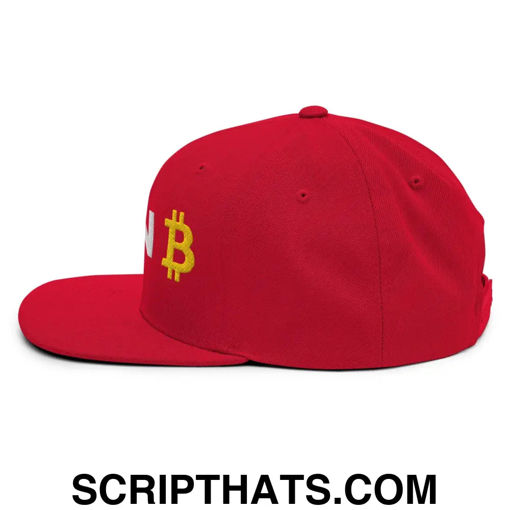 Plan B Bitcoin Snapback Hat Red