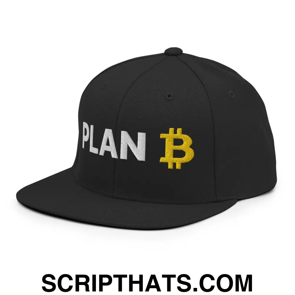 Plan B Bitcoin Snapback Hat Black