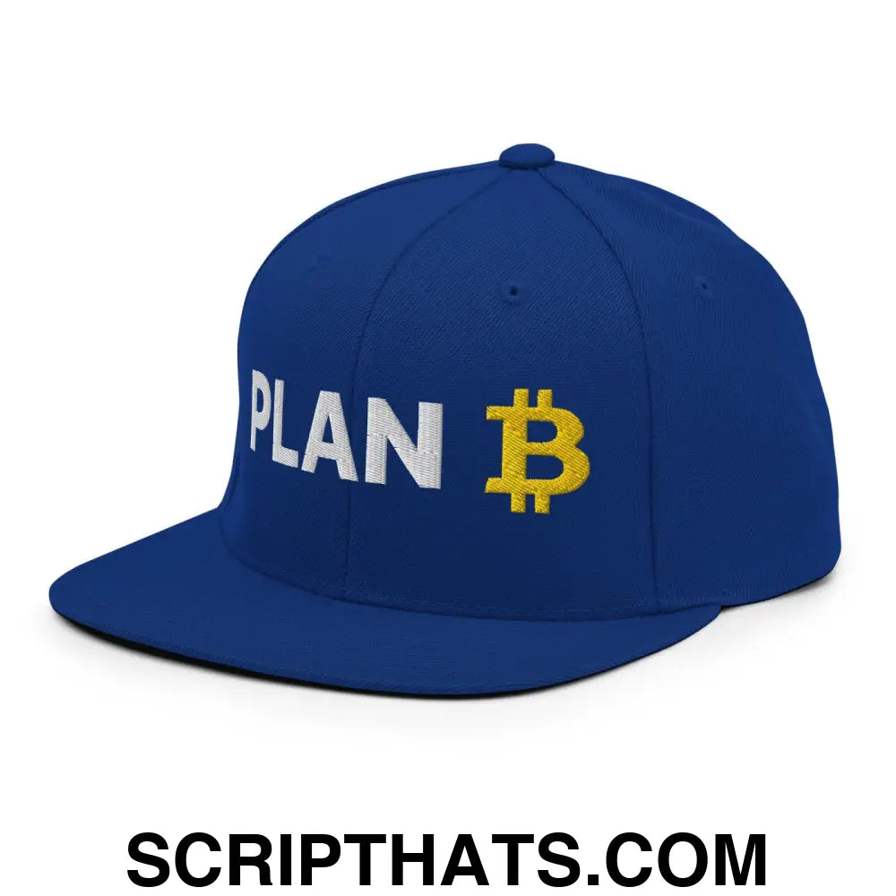 Plan B Bitcoin Snapback Hat Royal Blue