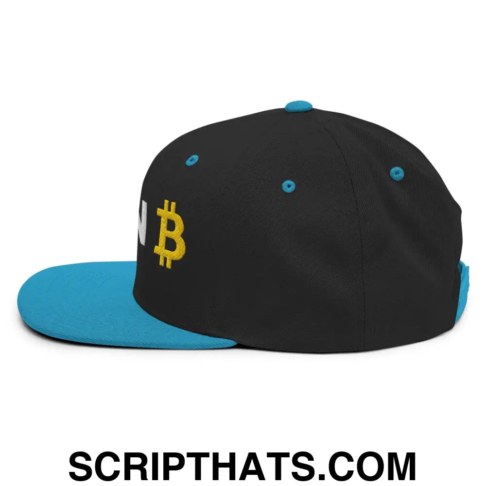 Plan B Bitcoin Snapback Hat Black Teal