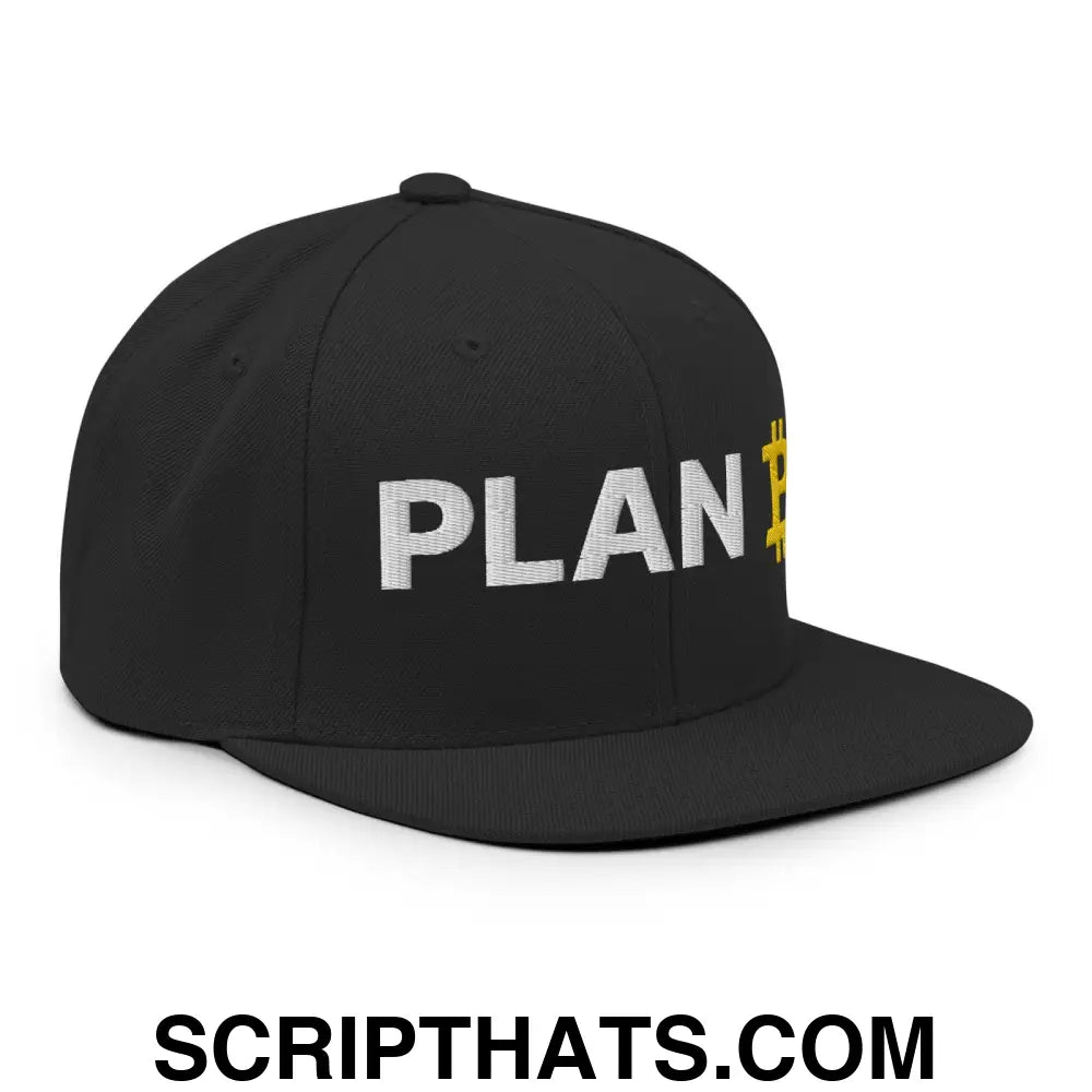 Plan B Bitcoin Snapback Hat Black