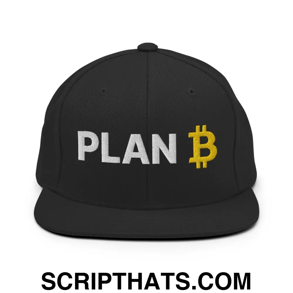 Plan B Bitcoin Snapback Hat Black