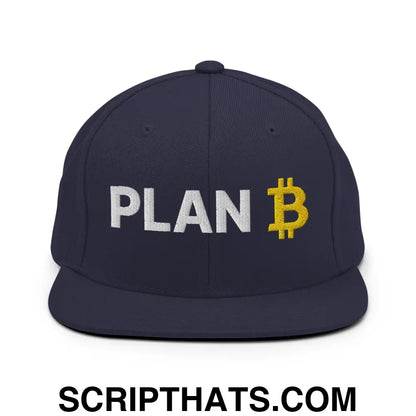 Plan B Bitcoin Snapback Hat Navy