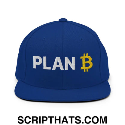 Plan B Bitcoin Snapback Hat Royal Blue