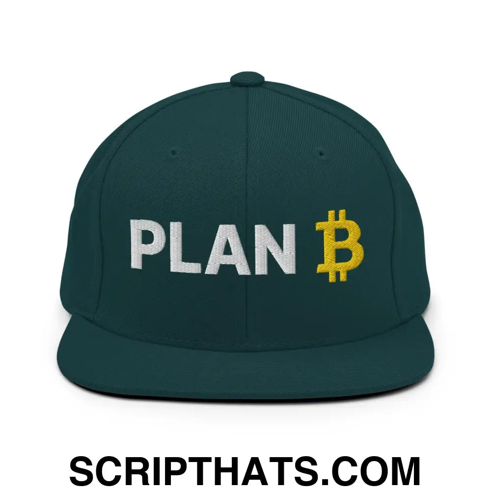 Plan B Bitcoin Snapback Hat Spruce