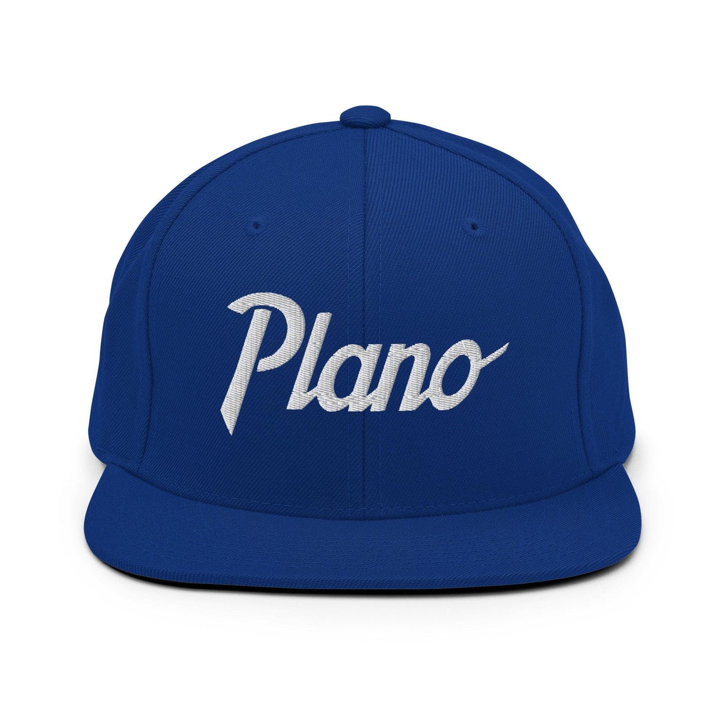 Plano Script Snapback Hat Royal Blue