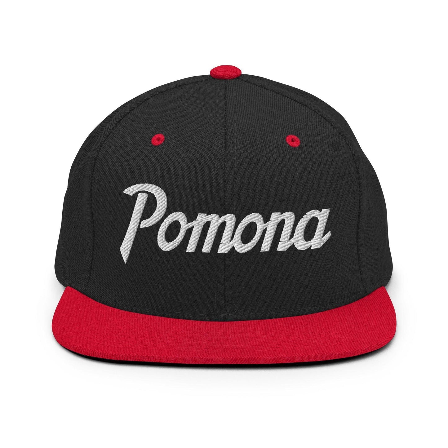 Pomona Snapback Hat Black Red