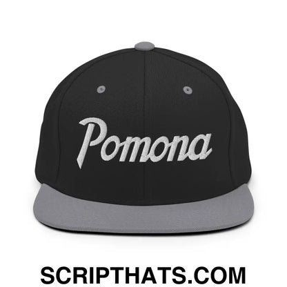 Pomona Snapback Hat Black Silver