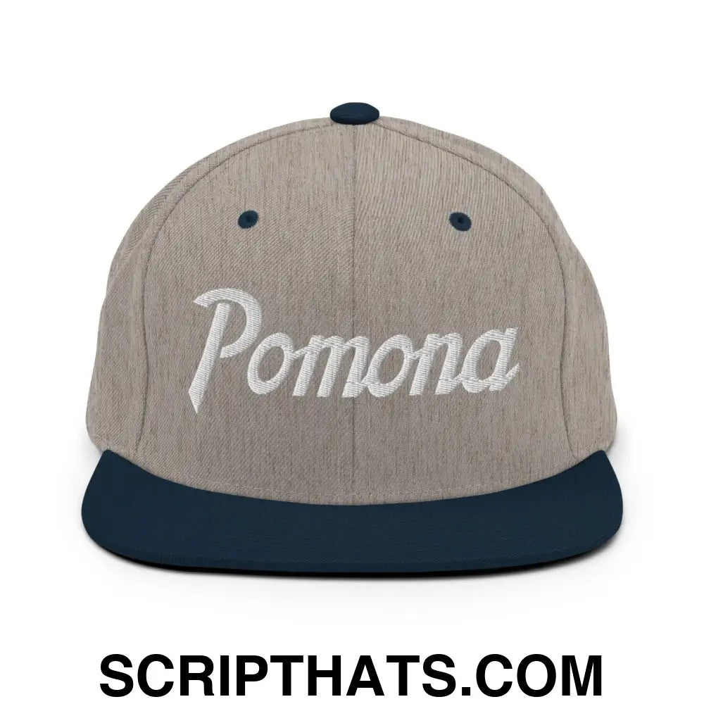 Pomona Snapback Hat Heather Grey Navy