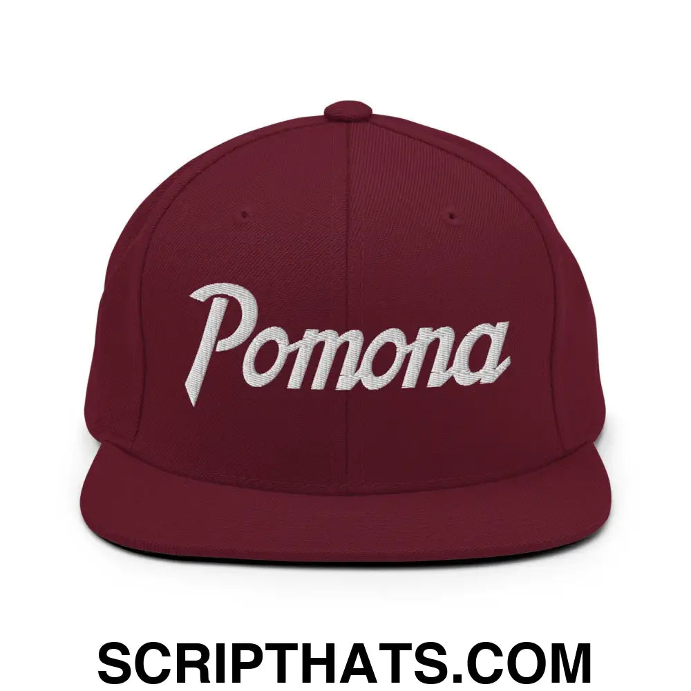 Pomona Snapback Hat Maroon