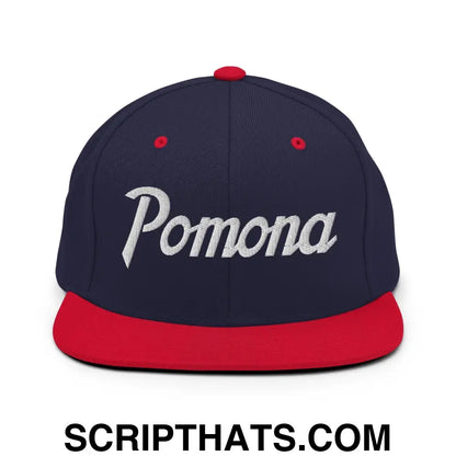 Pomona Snapback Hat Navy Red