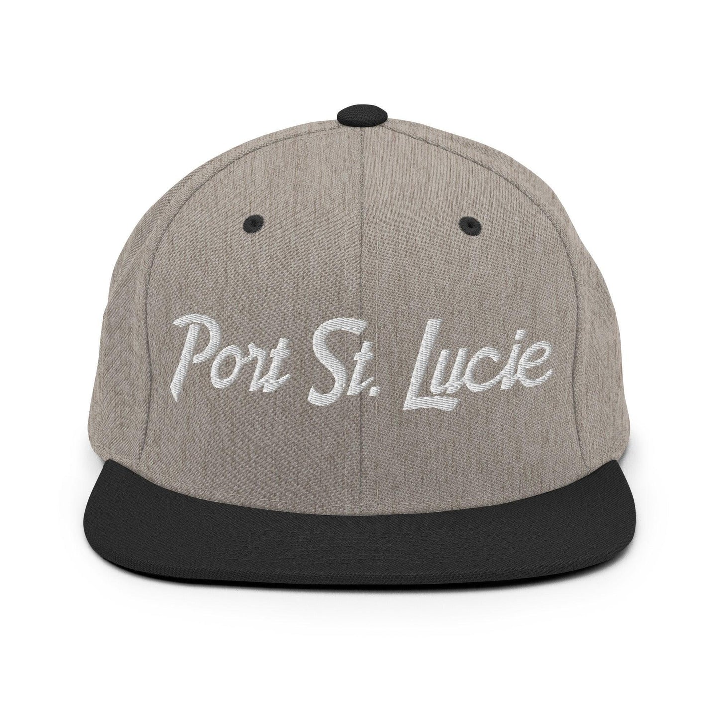 Port St. Lucie Script Snapback Hat Heather Black