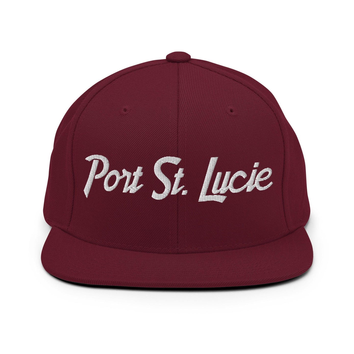 Port St. Lucie Script Snapback Hat Maroon