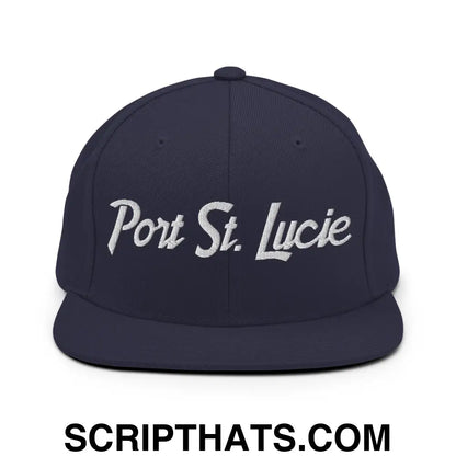 Port St. Lucie Script Snapback Hat Navy