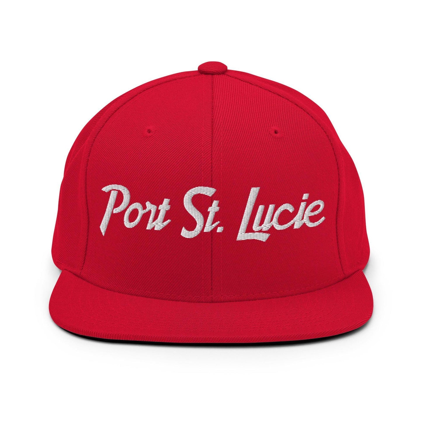 Port St. Lucie Script Snapback Hat Red