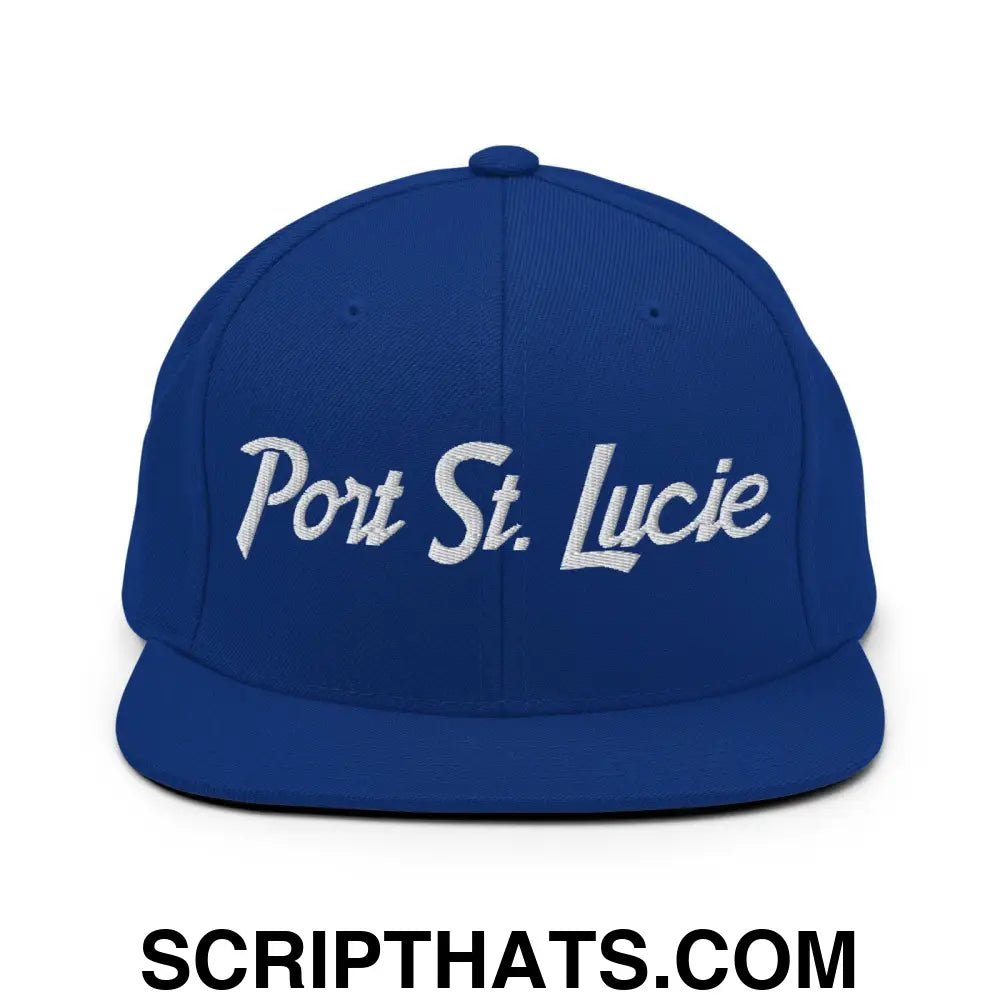 Port St. Lucie Script Snapback Hat Royal Blue