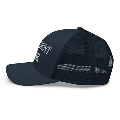 President Musk Embroidered Mesh Trucker Hat Navy