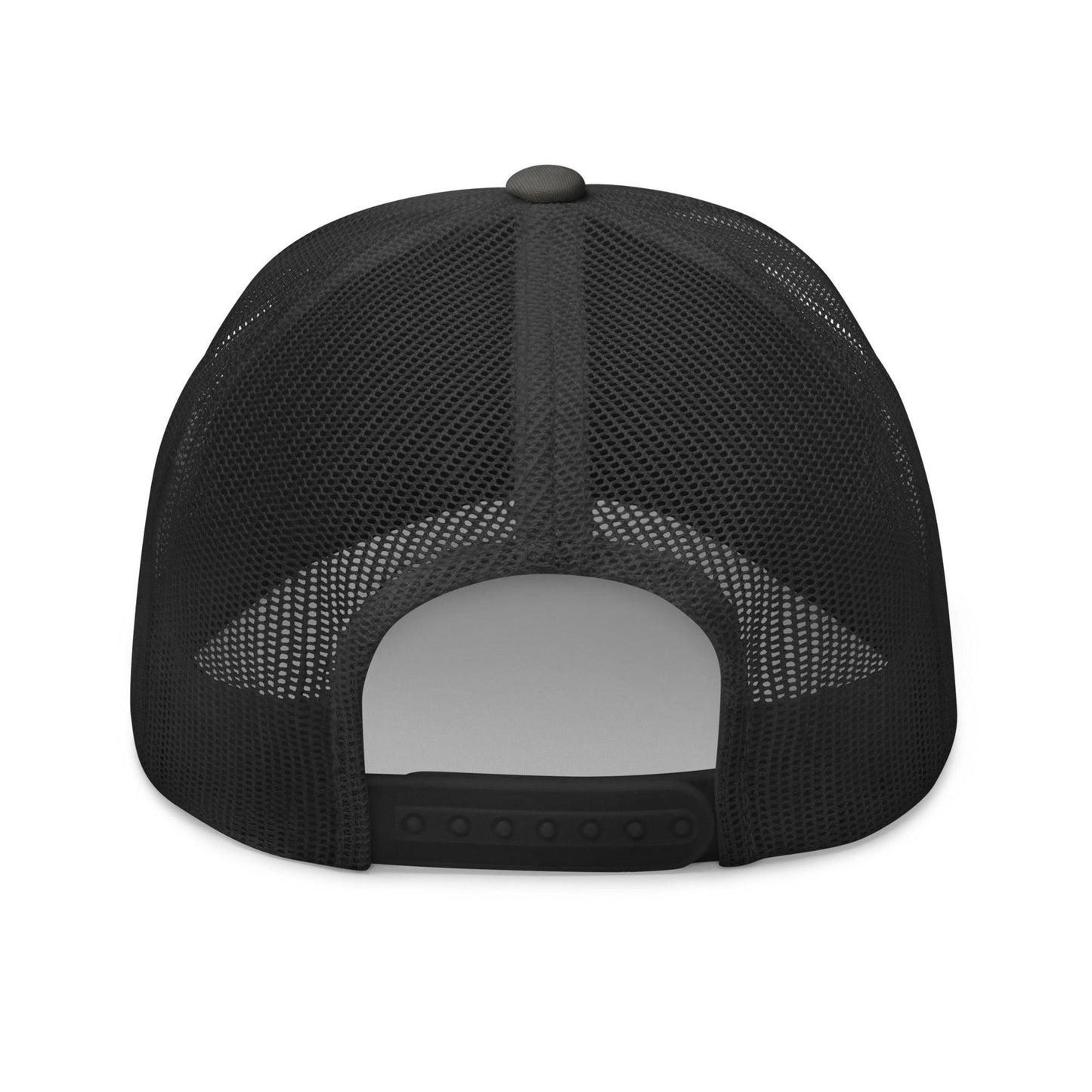 Put It on My Boyfriend's Tab Embroidered Mesh Trucker Hat Charcoal