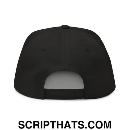 Put the Fries in the Bag Embroidered 5 Panel Flat Bill Brim Snapback Hat Black