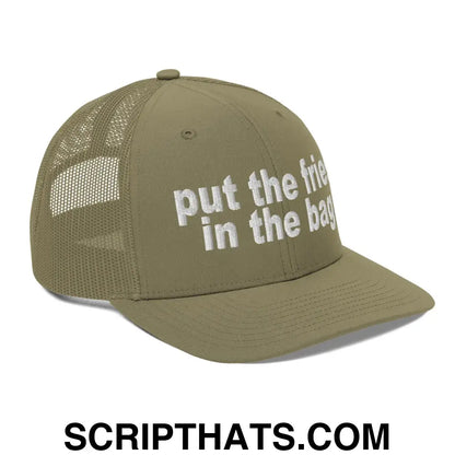 Put the Fries in the Bag Embroidered Classic Mesh Trucker Hat Loden