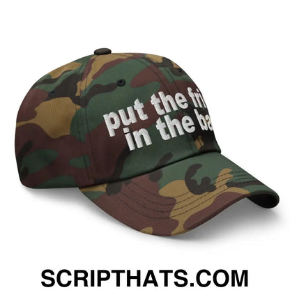 Put the Fries in the Bag Embroidered Dad Hat Green Camo