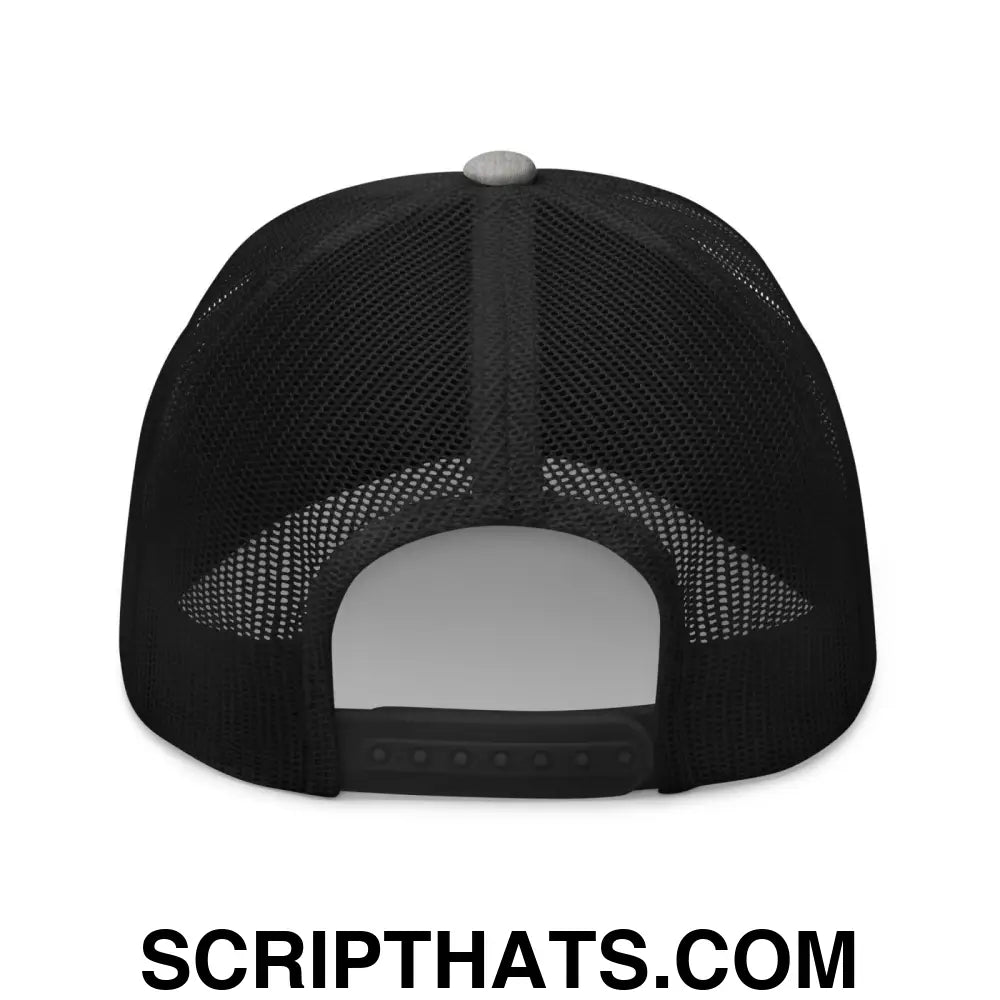 Put the Fries in the Bag Embroidered Mesh Trucker Hat Heather Black