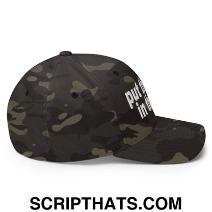 Put the Fries in the Bag Embroidered Stretch Fit Baseball Hat Multicam Black