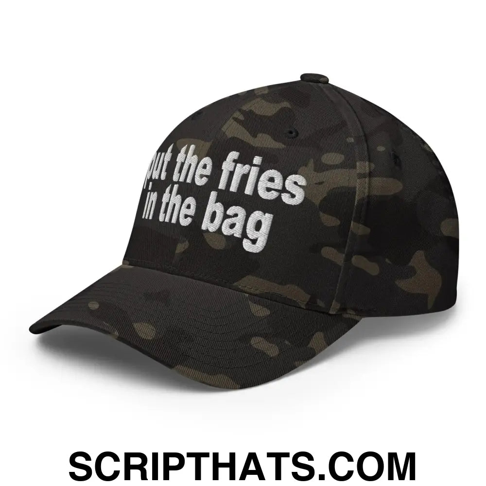 Put the Fries in the Bag Embroidered Stretch Fit Baseball Hat Multicam Black