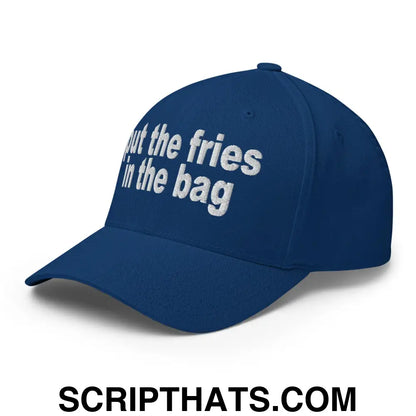 Put the Fries in the Bag Embroidered Stretch Fit Baseball Hat Royal Blue