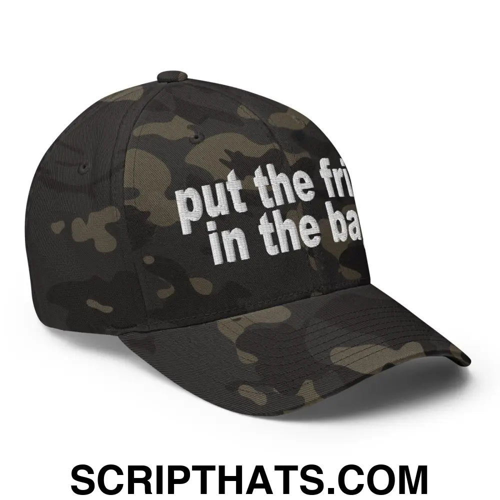 Put the Fries in the Bag Embroidered Stretch Fit Baseball Hat Multicam Black