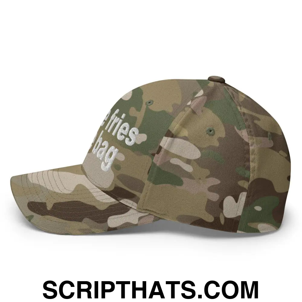 Put the Fries in the Bag Embroidered Stretch Fit Baseball Hat Multicam Green