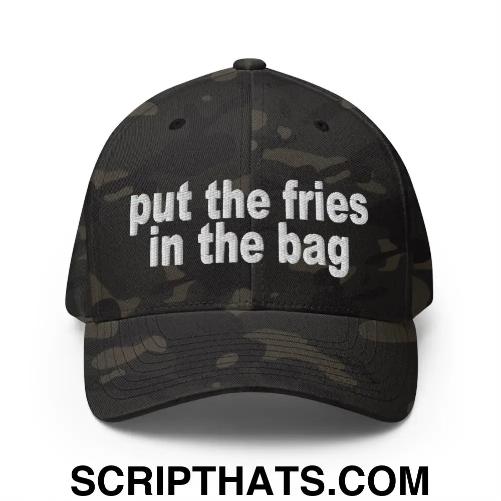 Put the Fries in the Bag Embroidered Stretch Fit Baseball Hat Multicam Black