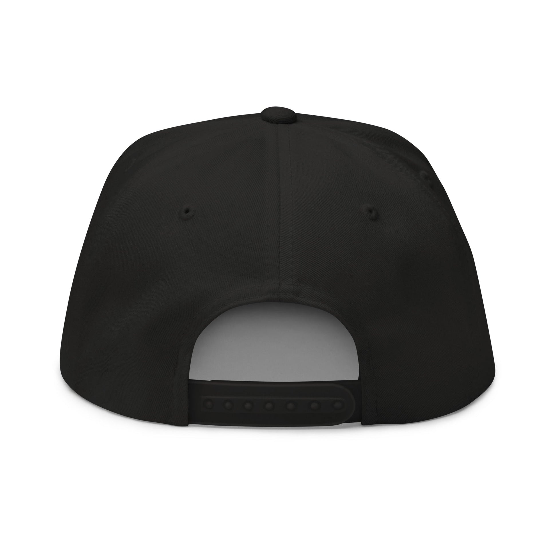 Put the Fries in the Bag Embroidered 5 Panel Flat Bill Brim Snapback Hat Black